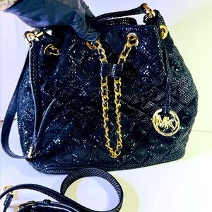 Michael Kors Black and Gold Women's Bag